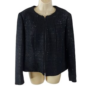 Ann Klein Elegant Black With Sequins Women's Jacket